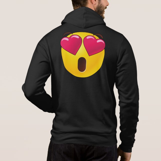 Emoji Heart Ögon Valentines T Shirt (Baksida)