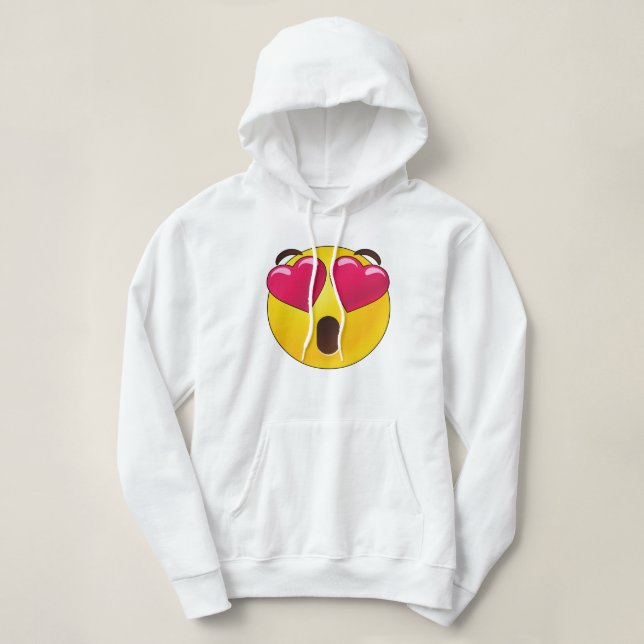 Emoji Heart Ögon Valentines T Shirt (Design framsida)