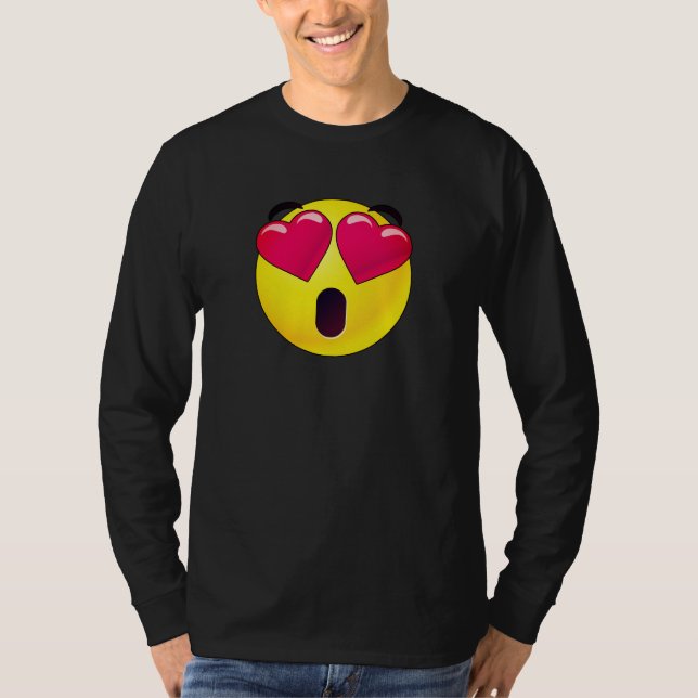 Emoji Heart Ögon Valentiness T-Shirt (Framsida)