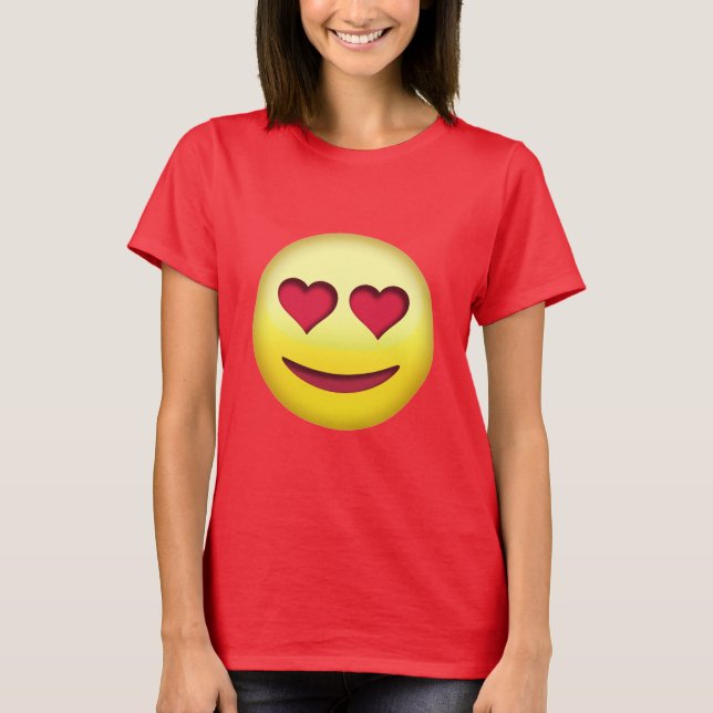 Emoji hjärtor tee (Framsida)