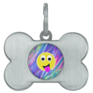 emoji hologram namnbricka husdjur