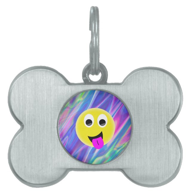 emoji hologram namnbricka husdjur (Framsidan)