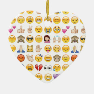 emoji julgransprydnad keramik