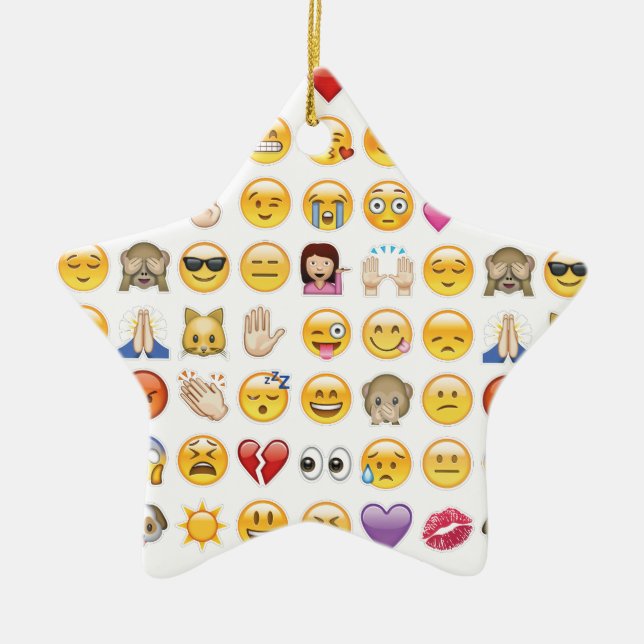 emoji julgransprydnad keramik (Framsidan)