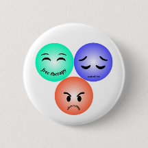 Emoji-känslor med citat av lycklig, ledsen och arg