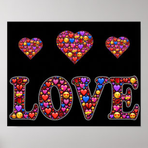 Emoji kärlek poster