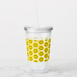 Emoji Kids Roligten Mönster vid Smile Lycklig Take Away Mugg
