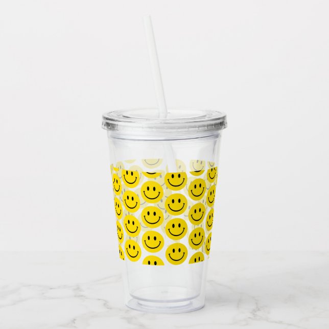 Emoji Kids Roligten Mönster vid Smile Lycklig Take Away Mugg (Vänster)