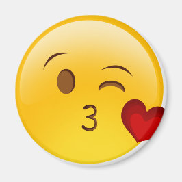 emoji-kiss-ansikte magnet