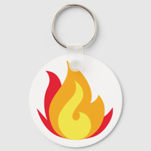 Emoji-knappnyckelkedja för eldsvåda nyckelring