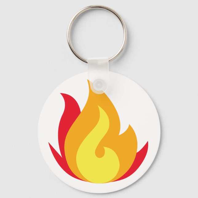 Emoji-knappnyckelkedja för eldsvåda nyckelring (Framsida)