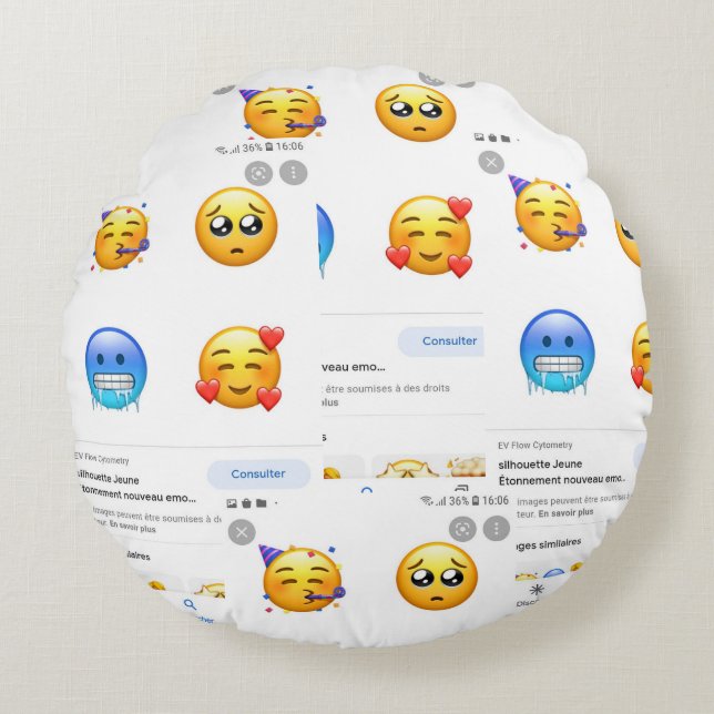 emoji-kudde rund kudde (Framsidan)