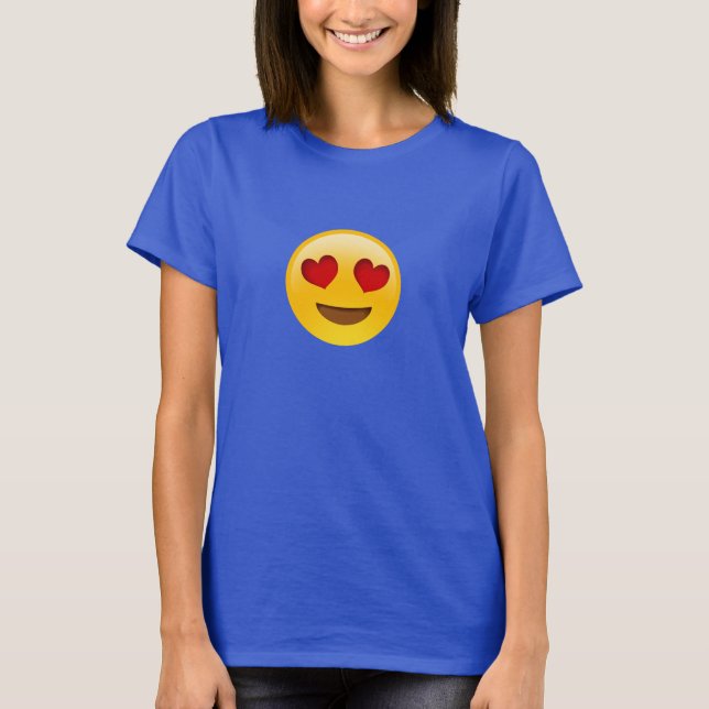 Emoji kvinna T-tröja T-shirt (Framsida)