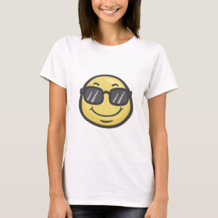Emoji: Le ansikte med solglasögon Tee Shirt