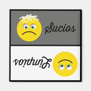 Emoji Limpios Sucios diskaremagnet Magnet