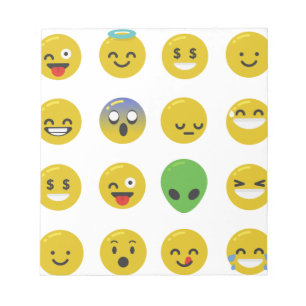 Emoji lycklig ansikte anteckningsblock