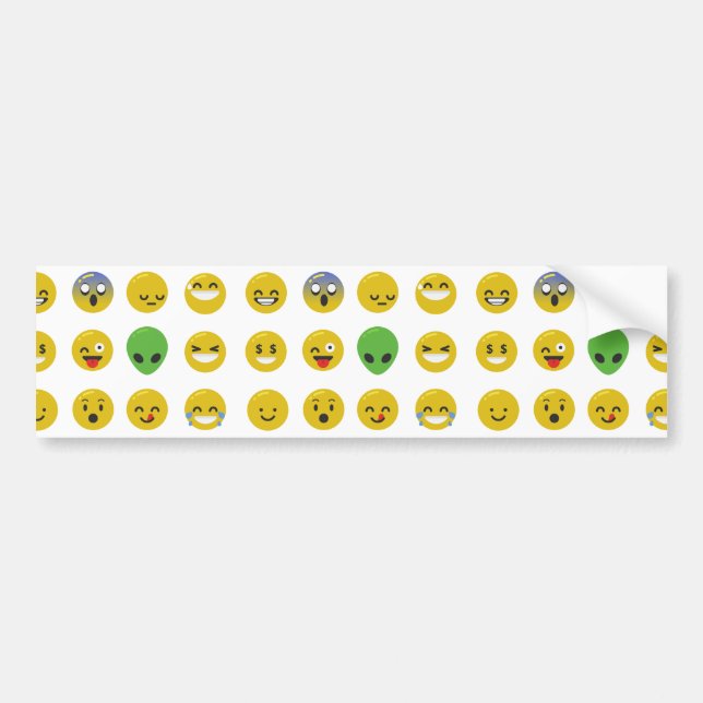 Emoji lycklig ansikte bildekal (Framsidan)