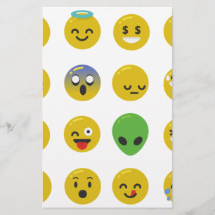 Emoji lycklig ansikte brevpapper