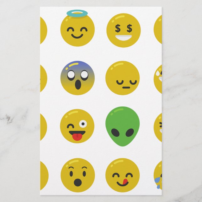 Emoji lycklig ansikte brevpapper (Framsida)