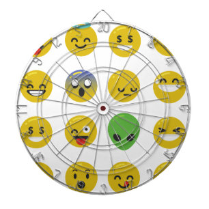 Emoji lycklig ansikte darttavla