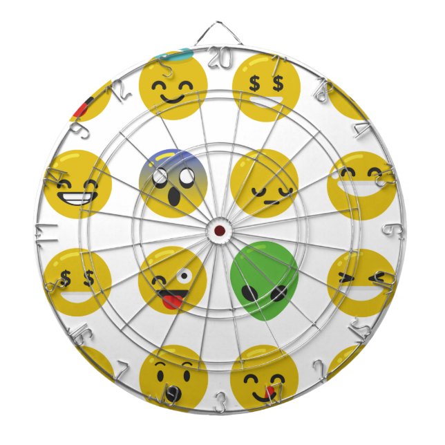 Emoji lycklig ansikte darttavla (Framsidan)