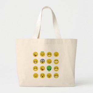 Emoji lycklig ansikte jumbo tygkasse