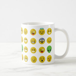 Emoji lycklig ansikte kaffemugg