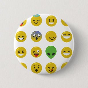 Emoji lycklig ansikte knapp