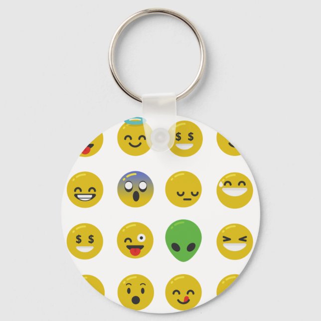 Emoji lycklig ansikte nyckelring (Framsida)