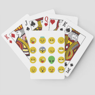 Emoji lycklig ansikte spelkort
