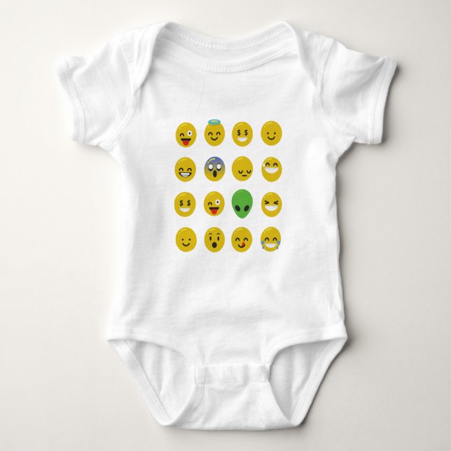 Emoji lycklig ansikte t-shirt (Framsida)