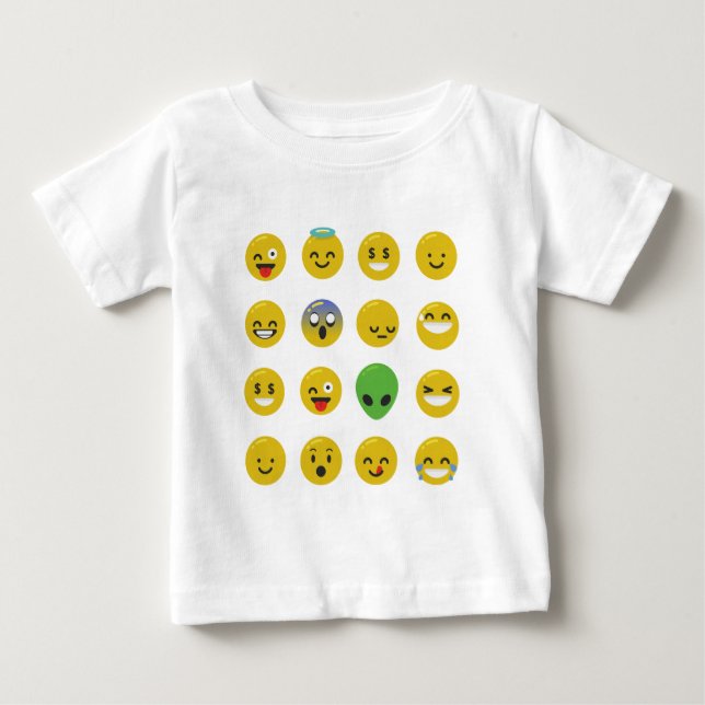 Emoji lycklig ansikte tee shirt (Framsida)
