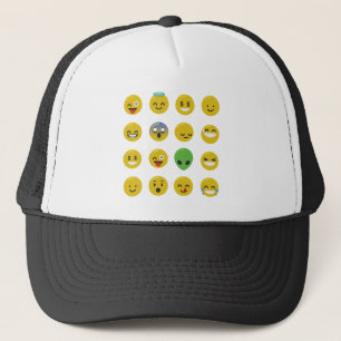 Emoji lycklig ansikte truckerkeps