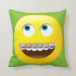 Emoji med Braces Pillow Kudde