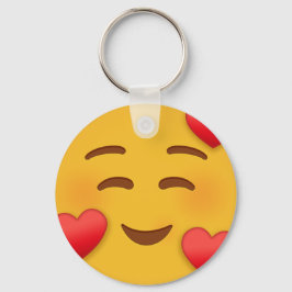 Emoji med hjärter nyckelring