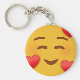 Emoji med hjärter nyckelring