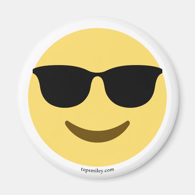 Emoji mit Sonnenbrille cool Magnet (Framsidan)