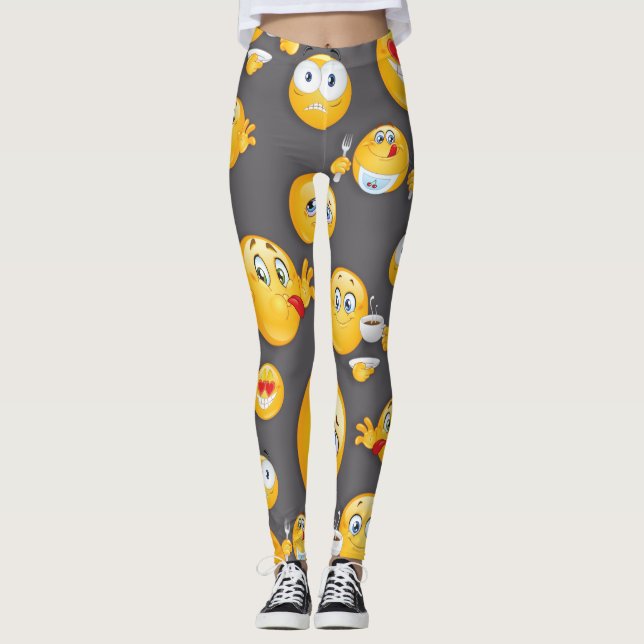 Emoji-mönster 2 leggings (Framsida)