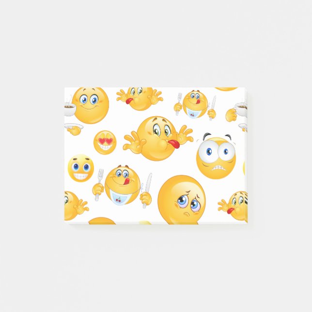 Emoji-mönster Post-it Block (Framsida)