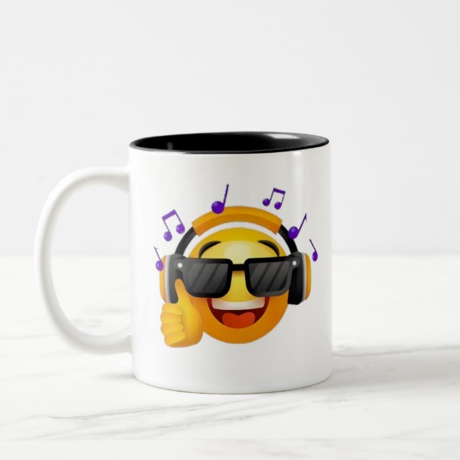 emoji-mugg Två-Tonad mugg (Vänster)