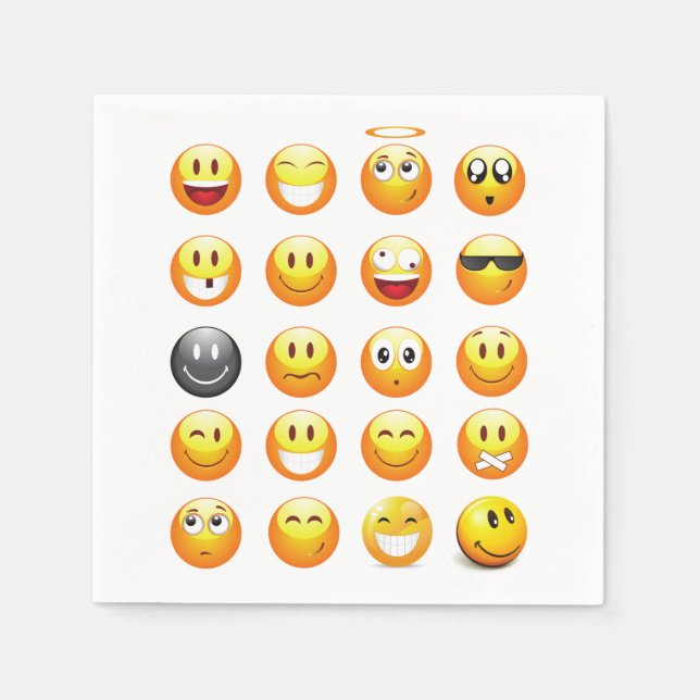 emoji napkins pappersservett (Framsidan)
