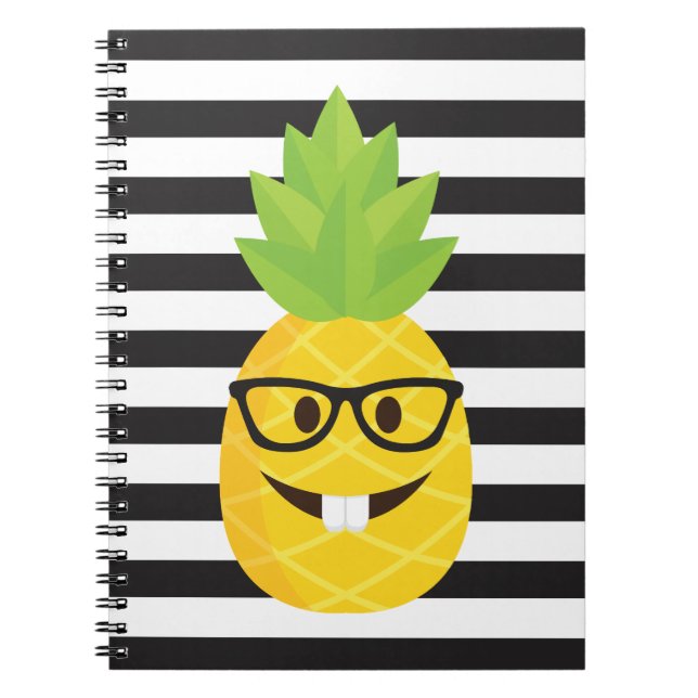 emoji nerd pineapple anteckningsbok (Framsidan)