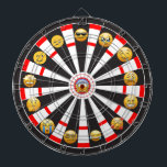 Emoji of the day darttavla<br><div class="desc">A dartboard is a popular recreational and competitive game that provides hours of fun for players of all ages and skill levels. Typically made from sisal fibers, cork, or electronic components, dartboards are designed to withstand the impact of darts while offering precise scoring zones. Standard dartboards feature a circular design...</div>
