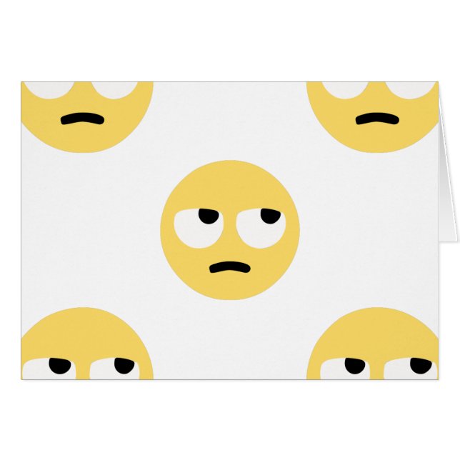 emoji öga roll hälsningskort (Framsidan Horizontal)