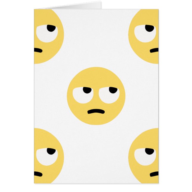 emoji öga roll hälsningskort (Framsidan)
