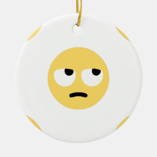 emoji öga roll julgransprydnad keramik