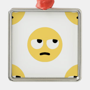 emoji öga roll julgransprydnad metall