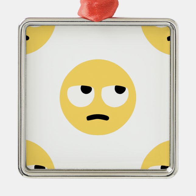 emoji öga roll julgransprydnad metall (Framsidan)