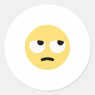 emoji öga roll runt klistermärke