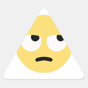 emoji öga roll triangelformat klistermärke